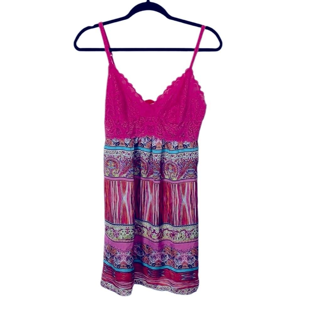 Josie Natori Multicolor Nightie Dress, Womens Size S